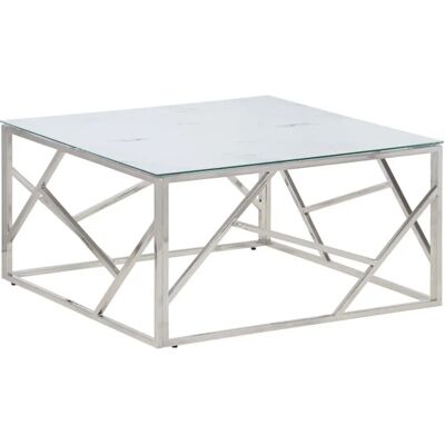 vidaXL Silber Weiß Couchtisch - Beistelltisch vidaXL Silber Weiß Couchtisch - Beistelltisch