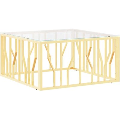 vidaXL 350058 Gold Edelstahl Glas Couchtisch - Beistelltisch vidaXL 350058 Gold Edelstahl Glas Couchtisch - Beistelltisch