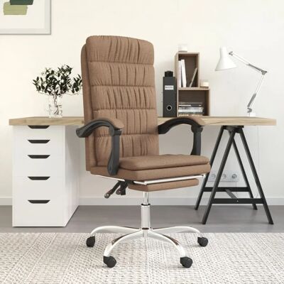 vidaXL Bürostuhl Braun Verstellbar Reclinierbar 360° Drehbar vidaXL Bürostuhl Braun Verstellbar Reclinierbar 360° Drehbar
