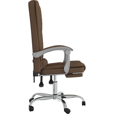 MAISONCHIC Verstellbarer Massagesessel - Braun Stoff - Büro & Schreibtischstühle MAISONCHIC Verstellbarer Massagesessel - Braun Stoff - Büro & Schreibtischstühle