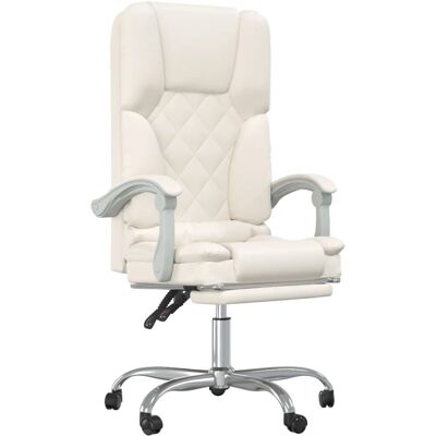 VidaXL Bürostuhl - Verstellbar mit Massage - Creme - Bürostuhl VidaXL Bürostuhl - Verstellbar mit Massage - Creme - Bürostuhl
