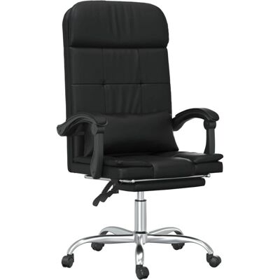 vidaXL Bürostuhl mit Massagefunktion - Schwarz Leder vidaXL Bürostuhl mit Massagefunktion - Schwarz Leder