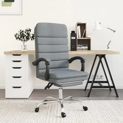 Fauteuil de bureau gris clair avec massage et réglable - Publicité Fauteuil de bureau gris clair avec massage et réglable - Publicité