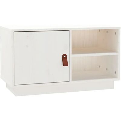 vidaXL 818236 Weiß Massives Kiefernholz TV Möbel - Media Unit vidaXL 818236 Weiß Massives Kiefernholz TV Möbel - Media Unit