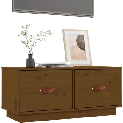 Meuble TV en Pin Massif - Console Média Rustique - Publicité Meuble TV en Pin Massif - Console Média Rustique - Publicité