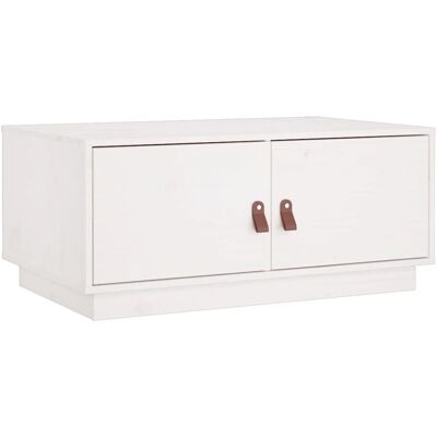 vidaXL 818251 Table de café en pin blanc - Table d'appoint - Publicité vidaXL 818251 Table de café en pin blanc - Table d'appoint - Publicité
