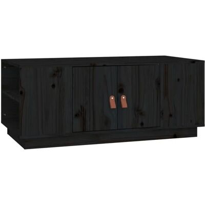 vidaXL Schwarzer Beistelltisch aus Massivkiefer - Couchtisch/Beistelltisch vidaXL Schwarzer Beistelltisch aus Massivkiefer - Couchtisch/Beistelltisch