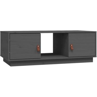 vidaXL Massivholz Kaffeetisch Grau - Couchtisch vidaXL Massivholz Kaffeetisch Grau - Couchtisch