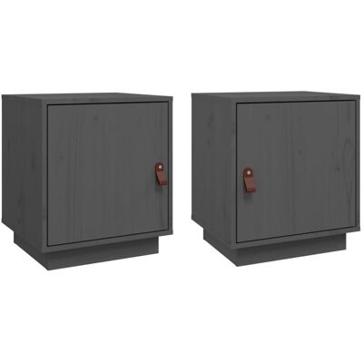 vidaXL 818280 Nachttisch - Beistelltisch, Massives Kiefernholz, Grau vidaXL 818280 Nachttisch - Beistelltisch, Massives Kiefernholz, Grau