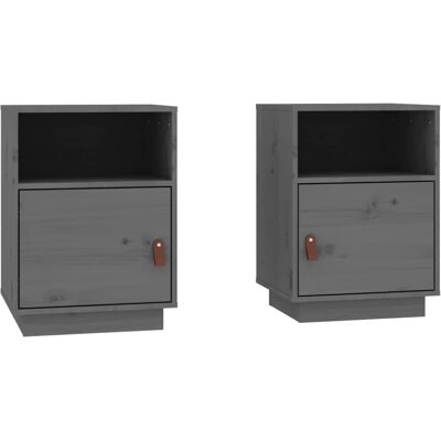 vidaXL 818320 Nachttisch Grau - Beistelltisch mit Stauraum vidaXL 818320 Nachttisch Grau - Beistelltisch mit Stauraum