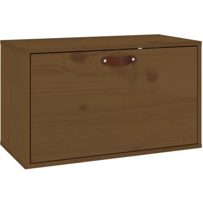 Estante de pared de madera de pino marrón - vidaXL Estante de pared de madera de pino marrón - vidaXL