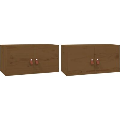 Gabinete de Pared de Pino vidaXL - Almacenamiento en Madera Rústica Gabinete de Pared de Pino vidaXL - Almacenamiento en Madera Rústica