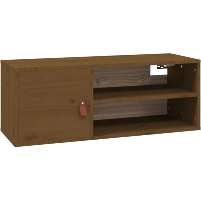 vidaXL Étagère en pin - Armoire murale rustique en bois avec 4 compartiments - Publicité vidaXL Étagère en pin - Armoire murale rustique en bois avec 4 compartiments - Publicité