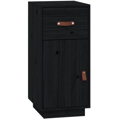 vidaXL 820126 Buffet en pin massif noir - Buffet - Publicité vidaXL 820126 Buffet en pin massif noir - Buffet - Publicité