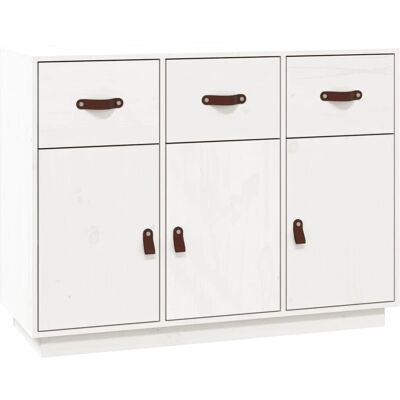 vidaXL Weiße Massivholz Kiefer Sideboard - Wohnzimmer Aufbewahrung vidaXL Weiße Massivholz Kiefer Sideboard - Wohnzimmer Aufbewahrung