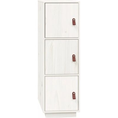 vidaXL Weißes Massivholz Kiefer Hochschrank - Stauraumbrett - Buffetschrank - Wohnzimmermöbel vidaXL Weißes Massivholz Kiefer Hochschrank - Stauraumbrett - Buffetschrank - Wohnzimmermöbel