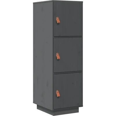 Menaje Alto en Gris - Mueble de Madera de Pino Maciza de VidaXL Menaje Alto en Gris - Mueble de Madera de Pino Maciza de VidaXL