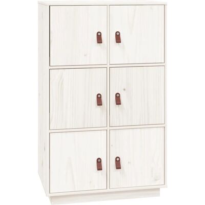 vidaXL Armoire en pin blanc - Buffet / Meuble TV - Salon - Publicité vidaXL Armoire en pin blanc - Buffet / Meuble TV - Salon - Publicité