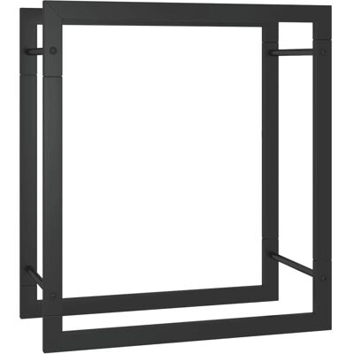 vidaXL Firewood Rack Matt Black Steel Storage Log Holder - Firewood Rack vidaXL Firewood Rack Matt Black Steel Storage Log Holder - Firewood Rack