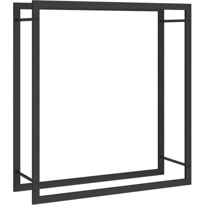 Regał na drewno vidaXL - 80x28x86 cm - Stal - Matowa czerń - Przechowywanie drewna Regał na drewno vidaXL - 80x28x86 cm - Stal - Matowa czerń - Przechowywanie drewna