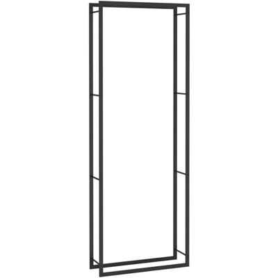 vidaXL Feuerholzregal Matt Schwarz Stahl 80x28x222 cm - Holzaufbewahrung vidaXL Feuerholzregal Matt Schwarz Stahl 80x28x222 cm - Holzaufbewahrung