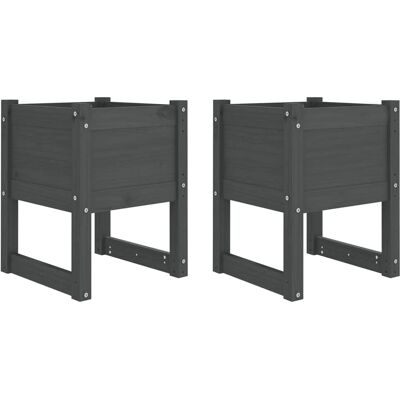 vidaXL Massives Kiefernholz Pflanzgefäße 2 Stück - Garten & Balkon vidaXL Massives Kiefernholz Pflanzgefäße 2 Stück - Garten & Balkon