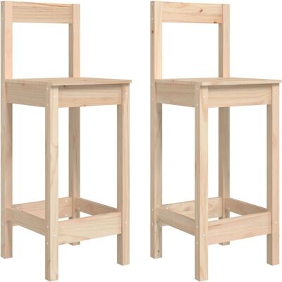 vidaXL Massief dennenhout Barstoelen Set - Rustieke Eet- en Barstoelen vidaXL Massief dennenhout Barstoelen Set - Rustieke Eet- en Barstoelen