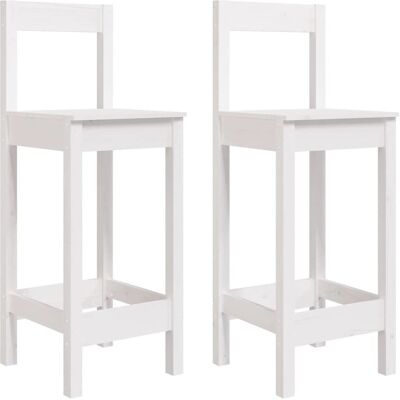 vidaXL 822143 Weiße Massivholz Kiefer Ess- & Barhocker - Stuhl vidaXL 822143 Weiße Massivholz Kiefer Ess- & Barhocker - Stuhl