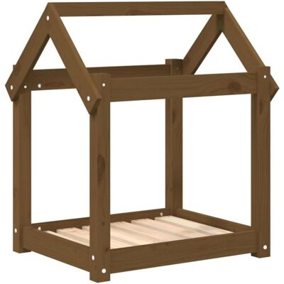 vidaXL Hundebett aus massivem Kiefernholz - Rustikaler Look - Hundebett vidaXL Hundebett aus massivem Kiefernholz - Rustikaler Look - Hundebett