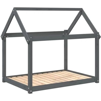 vidaXL Modell 111x80x100 cm Grau Massive Kiefernhundebett - Hundebett vidaXL Modell 111x80x100 cm Grau Massive Kiefernhundebett - Hundebett