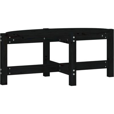 vidaXL Schwarzer Kiefernholz Couchtisch - Kaffeetisch vidaXL Schwarzer Kiefernholz Couchtisch - Kaffeetisch