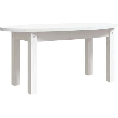 vidaXL 822348 Table Basse en Pin Blanc - Table de Café - Publicité vidaXL 822348 Table Basse en Pin Blanc - Table de Café - Publicité