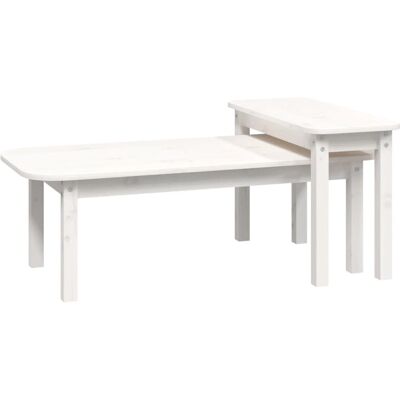 vidaXL 822363 Ensemble de 2 tables basses en bois massif de pin blanc - Publicité vidaXL 822363 Ensemble de 2 tables basses en bois massif de pin blanc - Publicité