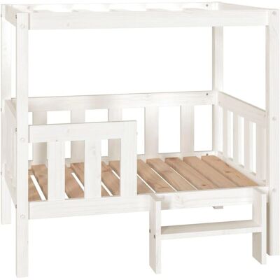 vidaXL Valkoinen 95,5x73,5x90 cm Massiivinen mäntypuinen koiranpeti - Koira peti vidaXL Valkoinen 95,5x73,5x90 cm Massiivinen mäntypuinen koiranpeti - Koira peti