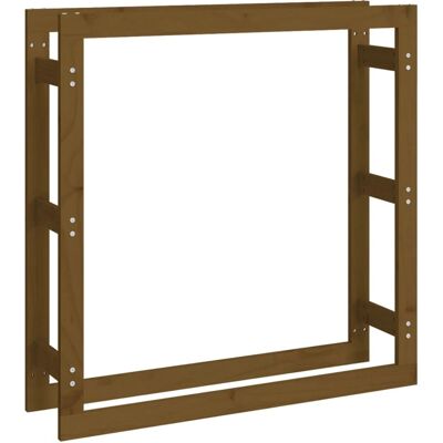 Estante para leña vidaXL Marrón Miel - Almacenamiento de madera - 100x25x100 cm Estante para leña vidaXL Marrón Miel - Almacenamiento de madera - 100x25x100 cm