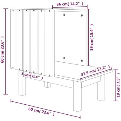 vidaXL Katzenhaus 60x36x60cm Kiefer - 822452 vidaXL Katzenhaus 60x36x60cm Kiefer - 822452
