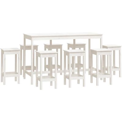 vidaXL 3124718 Küchen- und Esszimmermöbelset - Massives Kiefernholz 9 Stück vidaXL 3124718 Küchen- und Esszimmermöbelset - Massives Kiefernholz 9 Stück