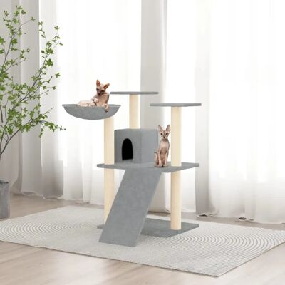 vidaXL Katzenbaum - Hellgrau - 83 cm - Mehrere Ebenen vidaXL Katzenbaum - Hellgrau - 83 cm - Mehrere Ebenen