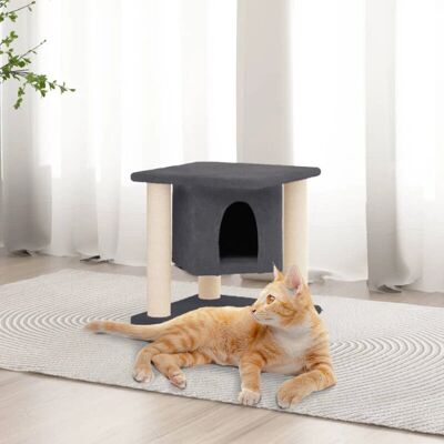 vidaXL Kratzbaum mit Sisal-Säulen Dunkelgrau 37 cm - Cat Tree vidaXL Kratzbaum mit Sisal-Säulen Dunkelgrau 37 cm - Cat Tree