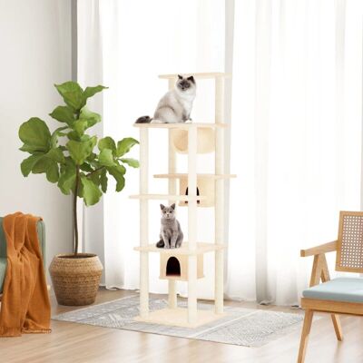 vidaXL Griffoir avec poteaux en sisal 169 cm - Publicité vidaXL Griffoir avec poteaux en sisal 169 cm - Publicité