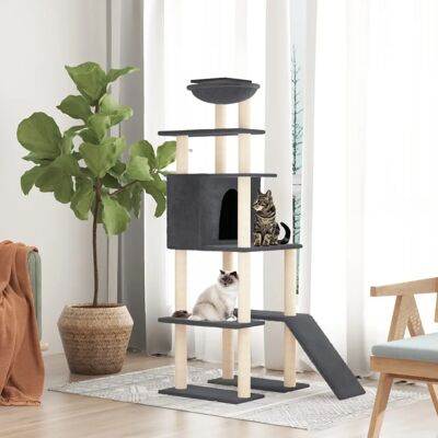 Maisonchic 166 cm Katzenbaum - Sisal, Grau Maisonchic 166 cm Katzenbaum - Sisal, Grau