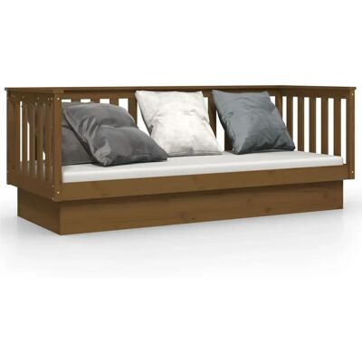 vidaXL Sofa Bed - Brown - Sofa bed, Solid Pine, 75x190cm vidaXL Sofa Bed - Brown - Sofa bed, Solid Pine, 75x190cm