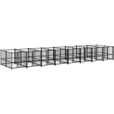 vidaXL Udendørs hundehytte i stål 15,02 m² - Stor stål hundekasse vidaXL Udendørs hundehytte i stål 15,02 m² - Stor stål hundekasse