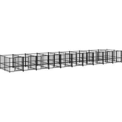vidaXL Außen-Hundezwinger Stahl 18,77 m² - Hundezwinger vidaXL Außen-Hundezwinger Stahl 18,77 m² - Hundezwinger