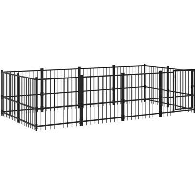 vidaXL Nova - Hundekasse af Stål Sort 388x193.5x100 cm vidaXL Nova - Hundekasse af Stål Sort 388x193.5x100 cm