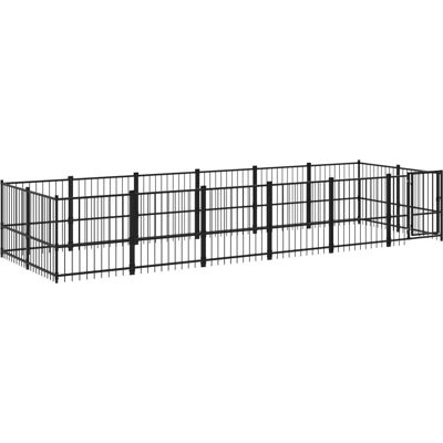 vidaXL Hondenhok Staal 11.26 m² - Buiten hondenkooi vidaXL Hondenhok Staal 11.26 m² - Buiten hondenkooi