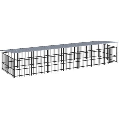 vidaXL udendørs hundekennel i stål - Hundekennel vidaXL udendørs hundekennel i stål - Hundekennel