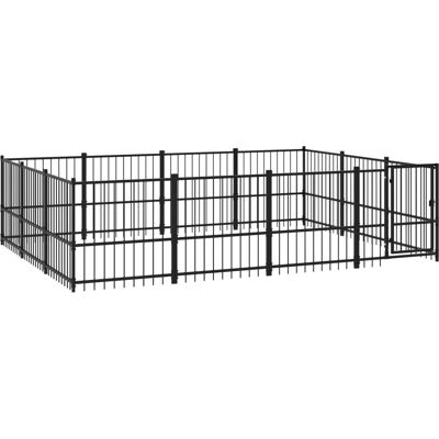 vidaXL Stahl Hundebox Groß - Outdoor Haustier Gehege vidaXL Stahl Hundebox Groß - Outdoor Haustier Gehege