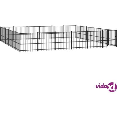 Chenil en acier vidaXL - 582x582x100 cm Tailles multiples - Enclos extérieur Chenil en acier vidaXL - 582x582x100 cm Tailles multiples - Enclos extérieur