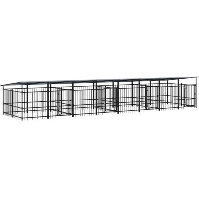 vidaXL Buiten hondenkennel staal 15,02 m² - Hondenkooi en omheining vidaXL Buiten hondenkennel staal 15,02 m² - Hondenkooi en omheining